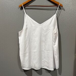 Calvin Klein White V-Neck Spaghetti Strap Camisole